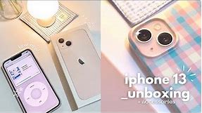 🎀 iphone 13 pink (128gb) unboxing 2023 + phone case accessories