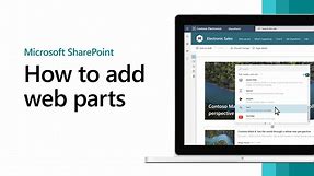 Using web parts on SharePoint pages