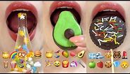 asmr 30 MINUTES EMOJI FOOD CHALLENGE COLLABORATION FOR RELAXING SATISFYING 이모지 먹방 eating sounds