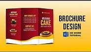 Creative Brochure Design in MS Word | Microsoft Word Brochure Design Tutorial