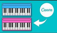 How to Make Piano Keyboard Clipart in Canva | Free Music Graphic Design Tutorial | Canva Tips