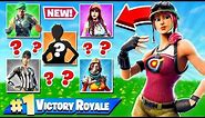 WE USE RANDOM *NEW* SKINS ONLY!! (Fortnite)