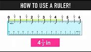 HOW TO USE A RULER TO MEASURE INCHES!