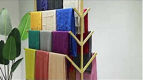 Gold Hanging Rack for Scarf Garment Clothing Store Display