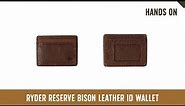 Ryder Reserve Bison Leather Slim ID Wallet in Brown | Hands On