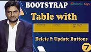 7. Bootstrap Table with Insert Update Delete buttons and icons | Bootstrap 5 Tutorials