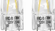 Belleone Microwave Light Bulb Fit for GE Samsung Kenmore Maytag Elite Over The Stove Range Oven, Halogen Light Bulb with G8 Bi-pin Base 20W Microwave Light, Replaces WB25X10019 WB36X10213, 2 Pack