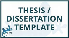 A comprehensive thesis / dissertation template in Word
