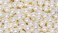 AceFun Pearl Beads for Jewelry Making 550pcs 10mm Pearl Craft Beads with Hole Loose Fake Pearls Small Faux Pearls for Jewelry Making Bracelet Necklace DIY, Sewing Decor and Vase Filler