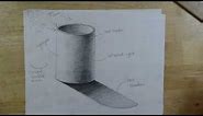How to Draw and Shade a Cylinder