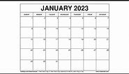 Printable January 2023 Calendar Templates with Holidays - VL Calendar