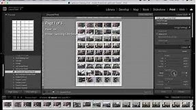 How to create a Contact Sheet in Lightroom