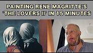Painting Rene Magritte's The Lovers II in 15 minutes - Marek's Mediocre Masterpieces