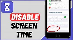 How to Get Rid of Screen Time on iPhone