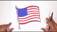 Learn how to draw the United States flag