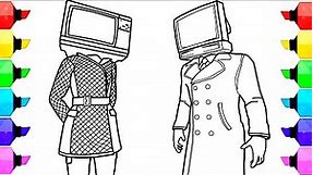 TV MAN vs TV WOMAN New Skibidi Toilet Coloring Pages / How to color Skibidi Characters / NCS MUSIC