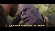 Thanos - You should have gone for the head (Egg boy meme)