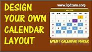 Event Calendar Maker Excel Template - Design your own Calendar Layout