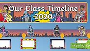 Superhero Themed Class Timeline Display Pack