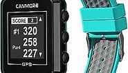 CANMORE TW353 Golf GPS Watch for Men and Women, High Contrast LCD Display, Free Update Over 41,000 Preloaded Courses Worldwide, Lightweight Essential Golf Accessory for Golfers, Turquoise/Gray