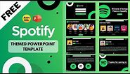 FREE‼ Spotify Themed PowerPoint Template | Animated PowerPoint Template | Academic Presentation