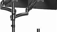 MOUNTUP Dual Monitor Stand, Height Adjustable Monitor Desk Mount, Gas Spring Monitor Arm for Two 17-32 Inch Screens, with C Clamp/Grommet Mounting Base, Holds 4.4-17.6 lbs per Arm, Max VESA 100x100mm