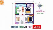 Vastu North Facing House Design 25' X 60' / 1500 Sq.Ft / 167 Sq.Yds / 139 Sq.M / House Plan According To Vastu