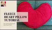 No-Sew Fleece Heart Pillow Tutorial