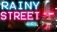 Cyberpunk Rain | Neon Street | 4Hrs for sleep and relaxation... and --|| A E S T H E T I C S --