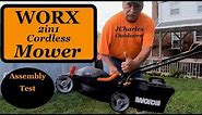 Worx Cordless 2 in 1 Cordless Mower 40V MAX Assembly, Test, and review.