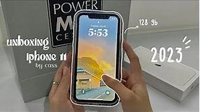 iphone 11 unboxing 2023 white (128gb) ☁ aesthetic | Philippines | accessories, set-up & camera test!