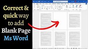 Insert blank page in Ms Word Quickly and Correctly [2022]