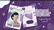 Tutorial Design Acrylic Photocard Holder by Canva & Hapus Background Cahol by IbisPaint | BTS KPOP