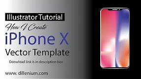 iPhone X Vector Template - New iPhone Mockup Tutorial in Adobe Illustrator