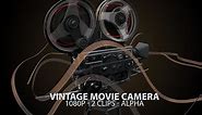 Vintage Movie Camera With Widening Shutter