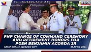 Philippine National Police Change of Command Ceremony and Retirement Honors for Police General Benjamin Acorda Jr. PNP Grandstand, Camp Crame, Quezon City April 1, 2024