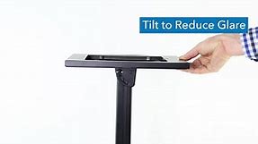 mount-it! Secure iPad Floor Stand with Document Holder for 8th Generation iPad Black MI-3770B_G8