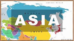 Map of Asia: Countries, National Flags, Capitals (with Photos). Learn Geography #02
