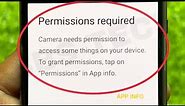 Fix Camera Permission Requested | Camera needs permission phone camera permission to access some
