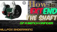 How to extend the shaft of a bench grinder in shoemaking, (filling machine) #shoemaking