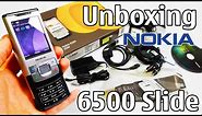 Nokia 6500 Slide Silver Unboxing 4K with all original accessories RM-240 review
