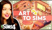Creating Rooms in The Sims 4 Inspired by ✨Aesthetic Art✨