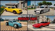 TOP 10 FASTEST MUSCLE CARS IN GTA ONLINE (2023) TOP 10 BEST MUSCLE CARS IN GTA V ONLINE