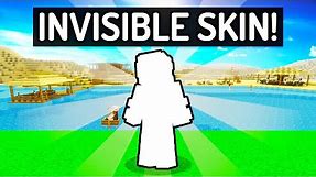 How To Get A Invisible Skin in MCPE! (Minecraft Bedrock)