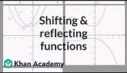 Shifting & reflecting functions | Algebra II | High School Math | Khan Academy