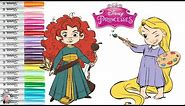 Disney Princess Coloring Book Pages Rapunzel and Merida Disney Baby