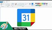 How to draw a Google Calendar logo using MS Paint | Drawing Tutorial