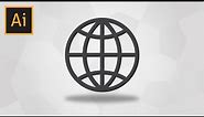 How To Draw A Globe Icon In Adobe Illustrator