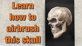 ⚫️ Raw - Airbrushing a simple skull using AirShot templates.