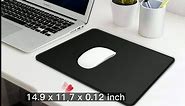 Mouse Pad, Large Gaming Mouse Pad with Double Stitched Edges, 14.9 x 11.7 inches Premium-Textured & Waterproof Mousepad, Nonslip Natural Rubber Base Mouse pad for Laptop,Computer, Office, Black